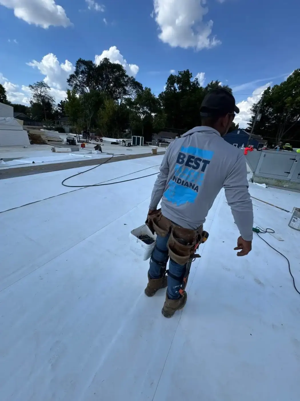 Commercial roofing by Hammond Commercial Roofing near Lebanon, IN